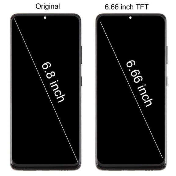 For Samsung Galaxy S21 Ultra SM-G998B 6.66 inch TFT LCD Screen Digitizer Full Assembly with Frame, Not Supporting Fingerprint Identification (Silver)