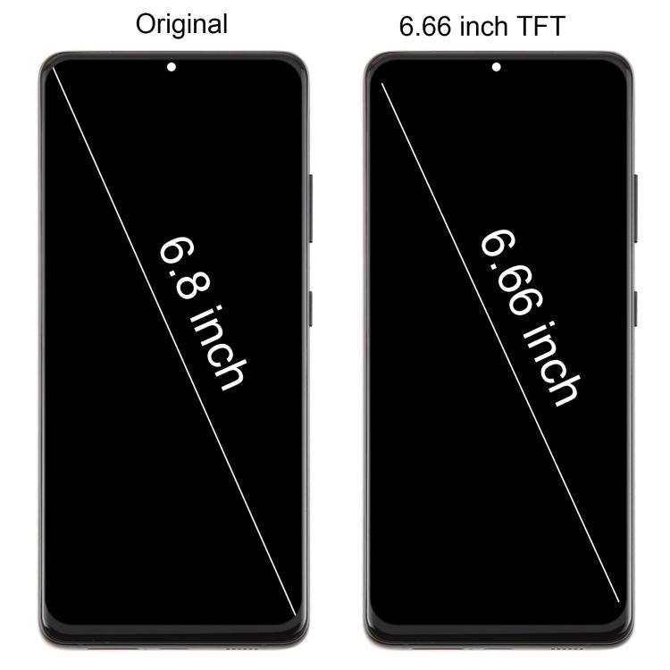 For Samsung Galaxy S21 Ultra SM-G998B 6.66 inch TFT LCD Screen Digitizer Full Assembly with Frame, Not Supporting Fingerprint Identification (Silver)