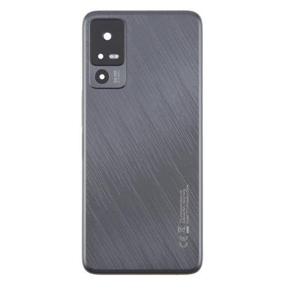 For TCL 40 R T771K Original Back Cover with Camera Lens Cover(Black)