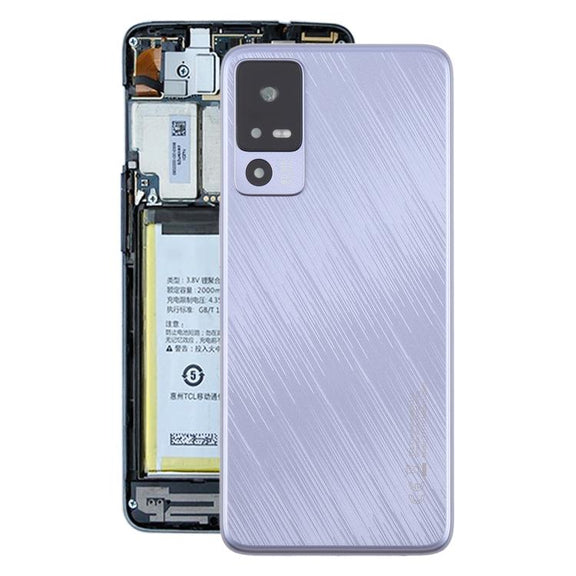 For TCL 40 R T771K Original Back Cover with Camera Lens Cover(Purple)