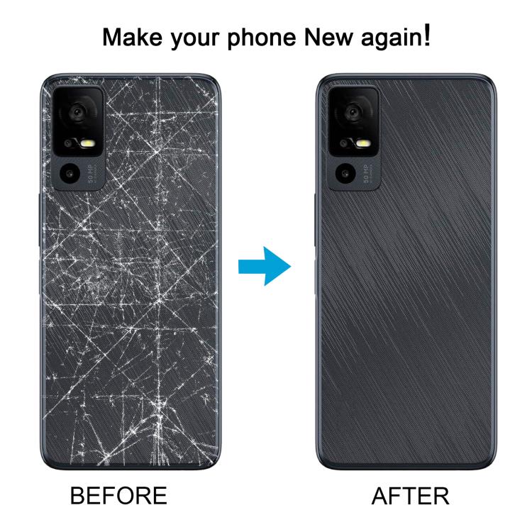 For TCL 40 R T771K Original Back Cover with Camera Lens Cover(Black)