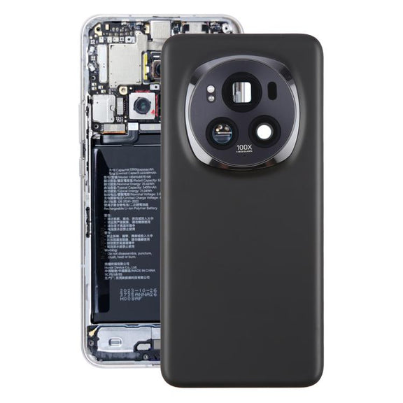 For Honor Magic6 Pro Back Cover with Camera Lens Cover(Black)