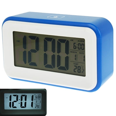 Multi Function Large Screen Alarm Clock with Calendar & LCD Light & Snooze Touch (Blue) - Alarm Clocks by PMC TechLife | Online Shopping South Africa | PMC TechLife | Buy Now Pay Later Mobicred