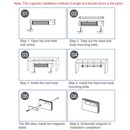 YH-280D Double Door Magnetic Lock (280kg) - free shipping - PMC Jewellery - Order now!