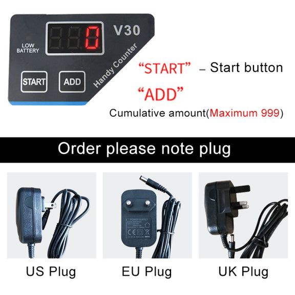 V30 Mini Portable Multi Paper Currency Counting Money Counter, US Plug