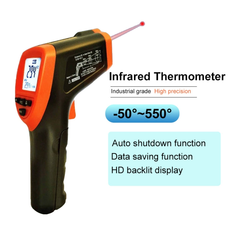 DT-8380 Infrared Thermometer, Temperature Range: -50 - 550 Degrees Celsius, Distance range: 35cm - Digital Thermometer by PMC TechLife | Online Shopping South Africa | PMC TechLife | Buy Now Pay Later Mobicred