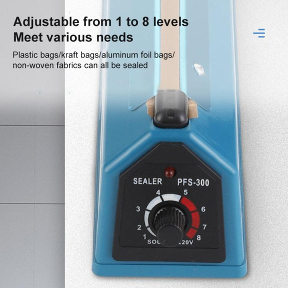 FS-300 300mm Heat Sealing Hand Impulse Poly Sealer Closer Machine (EU Plug)