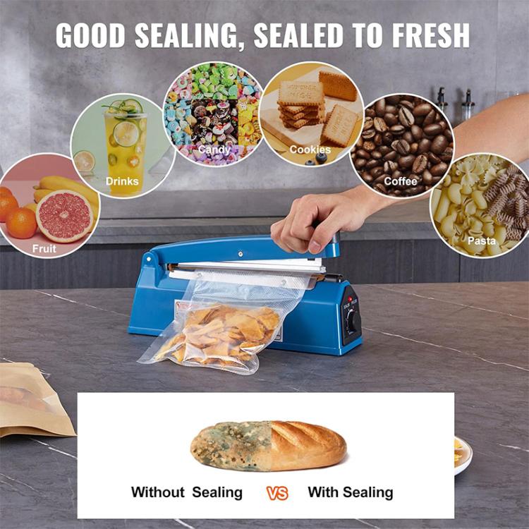 FS-300 300mm Heat Sealing Hand Impulse Poly Sealer Closer Machine (EU Plug)