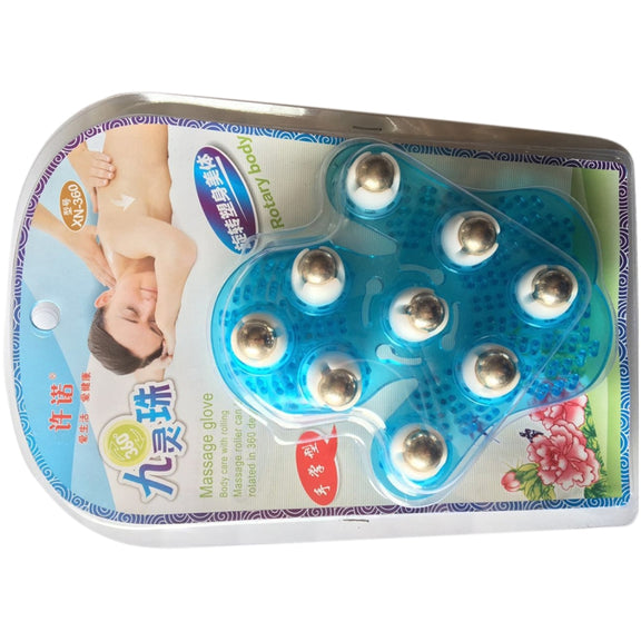 Thickened Palm-shaped Handheld Ball Meridian Massager(Magenta)