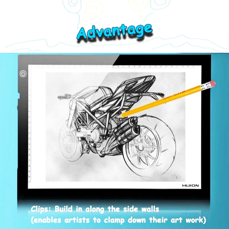 Huion L4S USB Portable 17.7 inch Ultra Slim Adjustable Brightness Art Craft Tattoo Tracing Light Box Pad Board