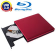 USB 3.0 Aluminum Alloy Portable DVD / CD Rewritable Blu-ray Drive for 12.7mm SATA ODD / HDD, Plug and Play(Red) - Rewritable Drive by PMC TechLife | Online Shopping South Africa | PMC TechLife | Buy Now Pay Later Mobicred