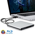 USB 3.0 Aluminum Alloy Portable DVD / CD Rewritable Blu-ray Drive for 12.7mm SATA ODD / HDD, Plug and Play(Silver) - Rewritable Drive by PMC TechLife | Online Shopping South Africa | PMC TechLife | Buy Now Pay Later Mobicred