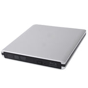 USB 3.0 Aluminum Alloy Portable DVD / CD Rewritable Blu-ray Drive for 12.7mm SATA ODD / HDD, Plug and Play(Silver)