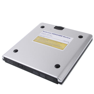 USB 3.0 Aluminum Alloy Portable DVD / CD Rewritable Blu-ray Drive for 12.7mm SATA ODD / HDD, Plug and Play(Silver)
