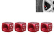 Universal 8mm Dice Style Aluminium Alloy Car Tire Valve Caps, Pack of 4(Red) - Tire Valve Caps by PMC TechLife | Online Shopping South Africa | PMC TechLife | Buy Now Pay Later Mobicred