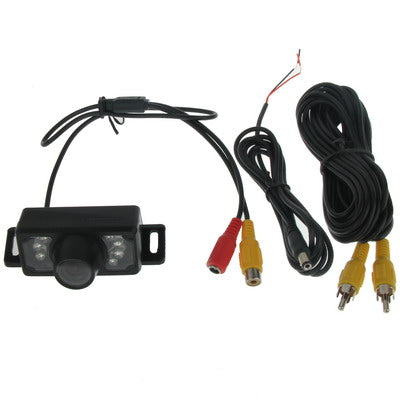 7 LED IR Infrared Water-resistant Night Vision Wired Short Lens DVD Rear View, With Scaleplate , Support Installed in Car DVD Navigator or Car Monitor , Wide Viewing Angle: 140 degree (YX002)(Black)
