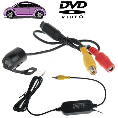 Water-resistant Wireless Butterfly DVD Rear View Camera With Scaleplate , Support Installed in Car DVD Navigator or Car Monitor , Wide Viewing Angle: 170 degree (WX003)(Black)