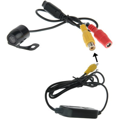 Water-resistant Wireless Butterfly DVD Rear View Camera With Scaleplate , Support Installed in Car DVD Navigator or Car Monitor , Wide Viewing Angle: 170 degree (WX003)(Black)