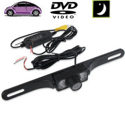 6 LED IR Infrared Water-resistant Night Vision Wireless License Plate Frame Astern Backsight Rear View Camera , Support Installed in Car DVD Navigator or Car Monitor , Wide Viewing Angle: 140 degree (WD001)(Black)