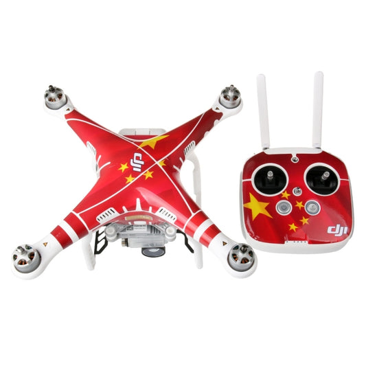 4D Imitation Carbon Fiber PVC Water Resistance Sticker Kit for DJI Phantom 3 Quadcopter & Remote Controller & Battery(Chinese Flag Pattern) -  by PMC Jewellery | Online Shopping South Africa | PMC Jewellery | Buy Now Pay Later Mobicred