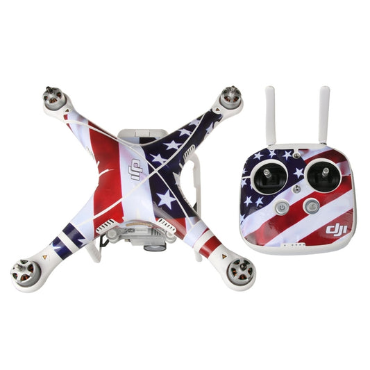 4D Imitation Carbon Fiber PVC Water Resistance Sticker Kit for DJI Phantom 3 Quadcopter & Remote Controller & Battery(US Flag Pattern) -  by PMC Jewellery | Online Shopping South Africa | PMC Jewellery | Buy Now Pay Later Mobicred
