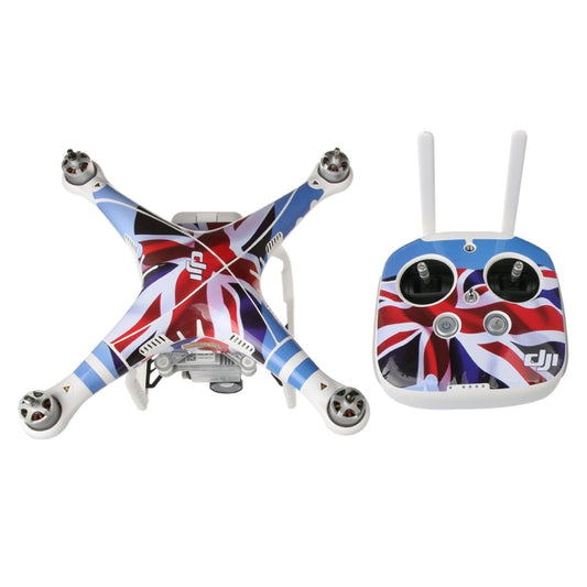 4D Imitation Carbon Fiber PVC Water Resistance Sticker Kit for DJI Phantom 3 Quadcopter & Remote Controller & Battery(UK Flag Pattern) -  by PMC Jewellery | Online Shopping South Africa | PMC Jewellery | Buy Now Pay Later Mobicred