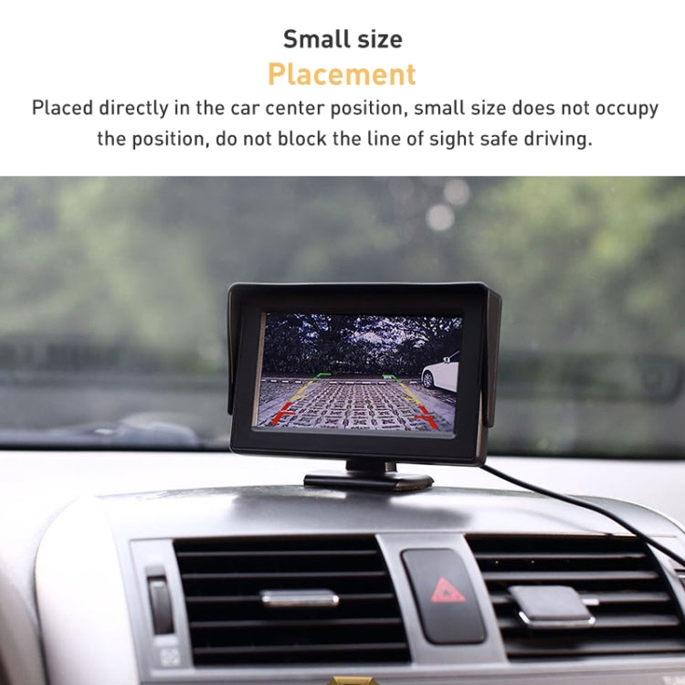 4.3 inch Car Color Monitor with Adjustable Angle Holder & Universal Sunshade , Dual Video Input - free shipping - PMC Jewellery - Order now!