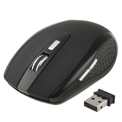 2.4 GHz 800~1600 DPI Wireless 6D Optical Mouse with USB Mini Receiver, Plug and Play, Working Distance up to 10 Meters(Black) - Wireless Mice by PMC TechLife | Online Shopping South Africa | PMC TechLife | Buy Now Pay Later Mobicred