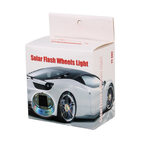 Solar Car LED Colorful Flash Wheel Water-resistant lights