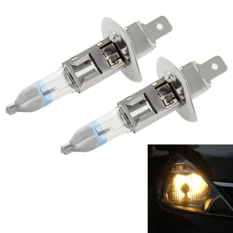2 PCS H1 12V / 55W / 4300K / 1600lm Xenon Car Headlight Bulbs, Warm White - Halogen Lights by PMC TechLife | Online Shopping South Africa | PMC TechLife