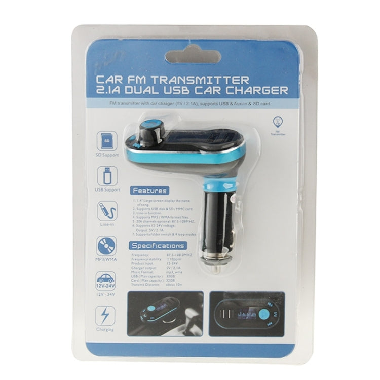 Bluetooth Tacking Handsfree Car Kit FM Transmitter with Remote Control, 2.1A Dual Car Charger, For iPhone, Galaxy, Sony, Lenovo, HTC, Huawei, and other Smartphones - Bluetooth Car Kits by PMC TechLife | Online Shopping South Africa | PMC TechLife | Buy Now Pay Later Mobicred