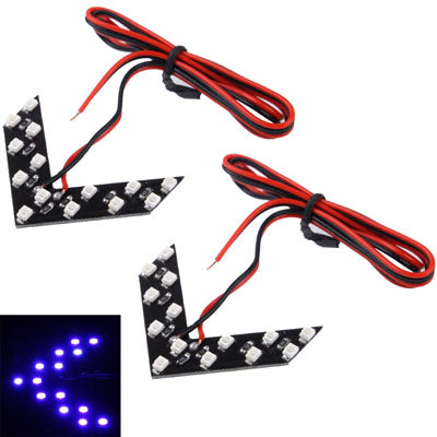 14 LED 3528 SMD Arrows Light for Car Side Mirror Turn Signal (Pairs) - Arrow Turn Lights by PMC TechLife | Online Shopping South Africa | PMC TechLife | Buy Now Pay Later Mobicred