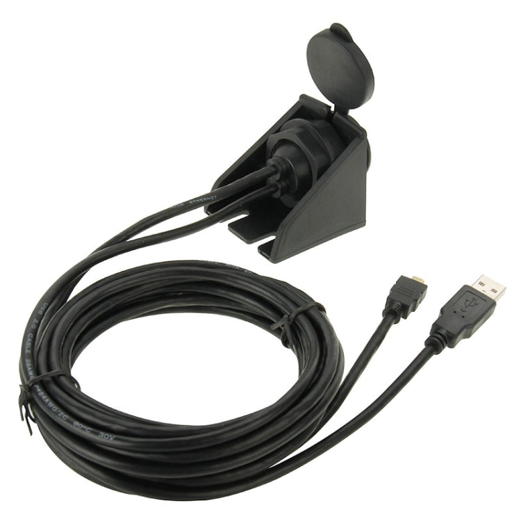 USB 2.0 & Micro HDMI (Type-D) Male to USB 2.0 & HDMI (Type-A) Female Adapter Cable with Car Flush Mount, Length: 2m - DIY Cables by PMC TechLife | Online Shopping South Africa | PMC TechLife | Buy Now Pay Later Mobicred