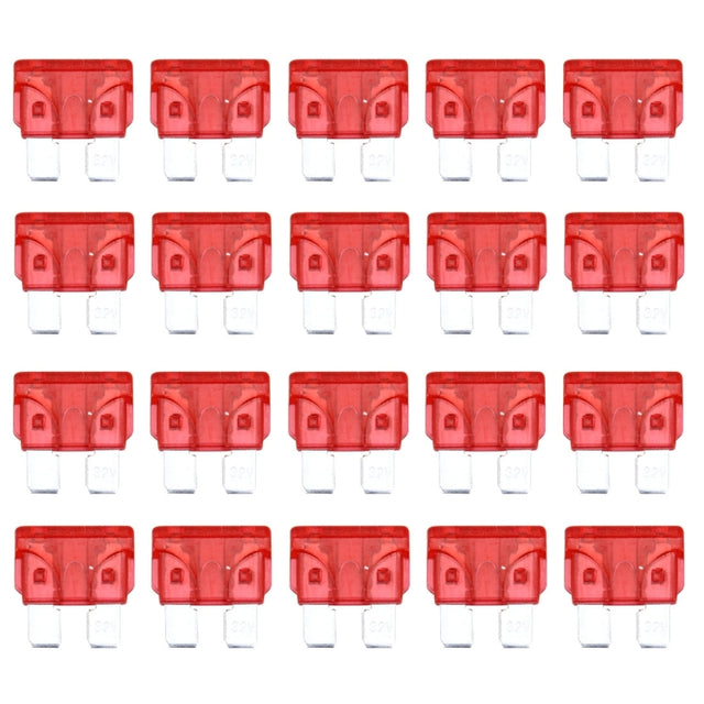 100 PCS Auto Mini Blade Fuse (10A) , DC 12V(Red)