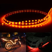 5 PCS Flow Style 45 LED 3528 SMD Water-resistant Flexible Car Strip Light for Car Decoration, DC 12V, Length: 45cm