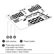 Q7 5.5 inch Car GPS HUD Vehicle-mounted Head Up Display Security System, Support Speed & Real Time & Altitude & Over Speed Alarm & Satellite Number, etc.