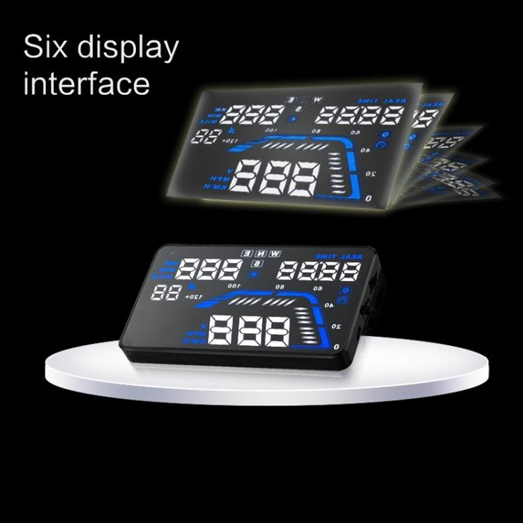 Q7 5.5 inch Car GPS HUD Vehicle-mounted Head Up Display Security System, Support Speed & Real Time & Altitude & Over Speed Alarm & Satellite Number, etc. - Head Up Display System by PMC TechLife | Online Shopping South Africa | PMC TechLife | Buy Now Pay Later Mobicred