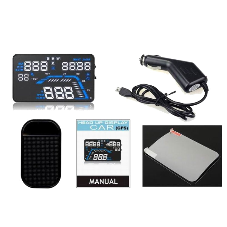 Q7 5.5 inch Car GPS HUD Vehicle-mounted Head Up Display Security System, Support Speed & Real Time & Altitude & Over Speed Alarm & Satellite Number, etc. - Head Up Display System by PMC TechLife | Online Shopping South Africa | PMC TechLife | Buy Now Pay Later Mobicred