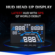 Q7 5.5 inch Car GPS HUD Vehicle-mounted Head Up Display Security System, Support Speed & Real Time & Altitude & Over Speed Alarm & Satellite Number, etc.