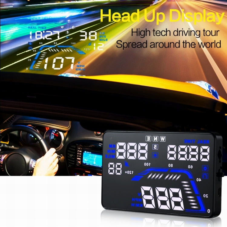 Q7 5.5 inch Car GPS HUD Vehicle-mounted Head Up Display Security System, Support Speed & Real Time & Altitude & Over Speed Alarm & Satellite Number, etc. - Head Up Display System by PMC TechLife | Online Shopping South Africa | PMC TechLife | Buy Now Pay Later Mobicred