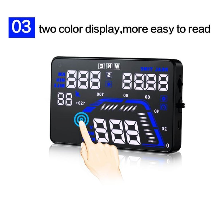 Q7 5.5 inch Car GPS HUD Vehicle-mounted Head Up Display Security System, Support Speed & Real Time & Altitude & Over Speed Alarm & Satellite Number, etc. - Head Up Display System by PMC TechLife | Online Shopping South Africa | PMC TechLife | Buy Now Pay Later Mobicred