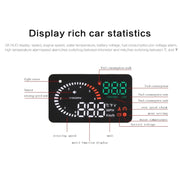 X6 3.5 inch Car OBDII / EUOBD HUD Vehicle-mounted Head Up Display Security System, Support Speed & Water Temperature & Speed Alarm & Fuel Consumption & Battery Voltage, etc.