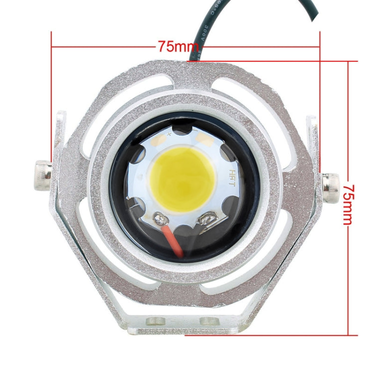 10W 500LM White Light 6500K COB LED Wired Hexagon Eagle Eyes Car Fog Lamp,Wire Length:35cm, DC 12-24V(Silver) - Eagle Eye Lamps by PMC TechLife | Online Shopping South Africa | PMC TechLife | Buy Now Pay Later Mobicred