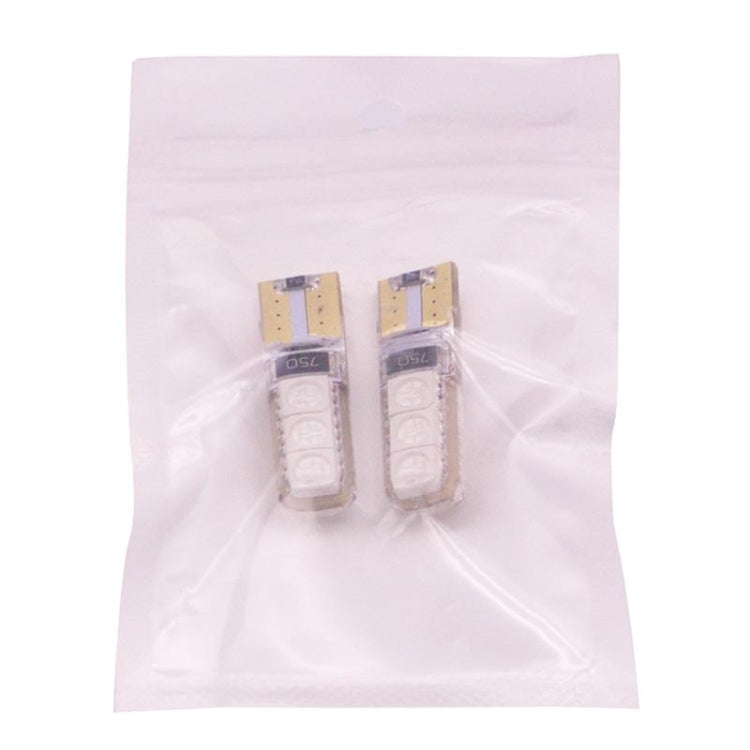 2 PCS T10 2W 120-140LM 6 LED Ice Blue 5050 LED Brake Light for Vehicles, DC12V