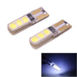 2 PCS T10 2W 120-140LM 6 LED Ice Blue 5050 LED Brake Light for Vehicles, DC12V - free shipping - PMC TechLife - Order now!