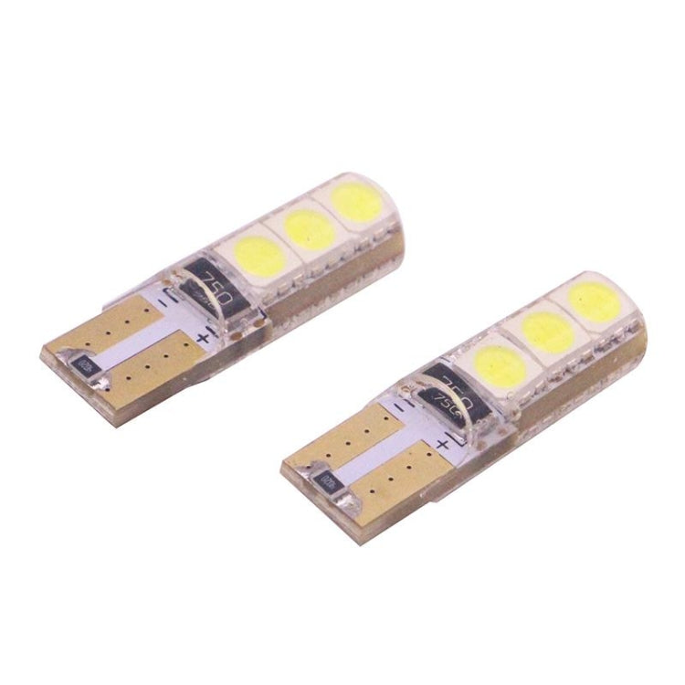 2 PCS T10 2W 120-140LM 6 LED Ice Blue 5050 LED Brake Light for Vehicles, DC12V - free shipping - PMC TechLife - Order now!