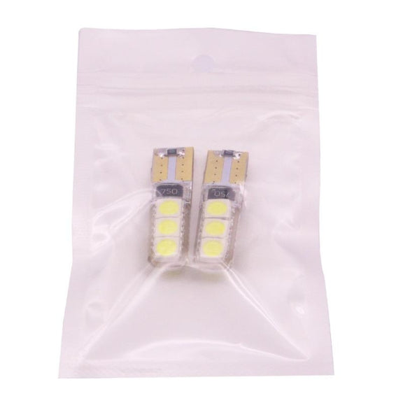 2 PCS T10 2W 120-140LM 6 LED Ice Blue 5050 LED Brake Light for Vehicles, DC12V