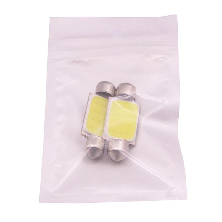 2 PCS 39mm 1.5W 80LM White Light 1 COB LED License Plate Reading Lights Car Light Bulb - Dome Lights by PMC TechLife | Online Shopping South Africa | PMC TechLife | Buy Now Pay Later Mobicred