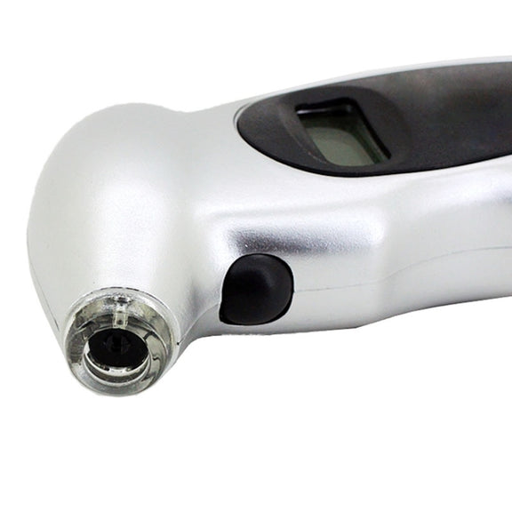 1/4 inch LCD Display Screen Digital Tire Gauge with LED Light, Pressure Range: 0-100PSI(Silver)