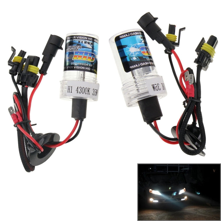 DC12V 35W H1 HID Xenon Light Single Beam Super Vision Waterproof Head Lamp, Color Temperature: 4300K, Pack of 2 - Xenon Lights by PMC TechLife | Online Shopping South Africa | PMC TechLife | Buy Now Pay Later Mobicred